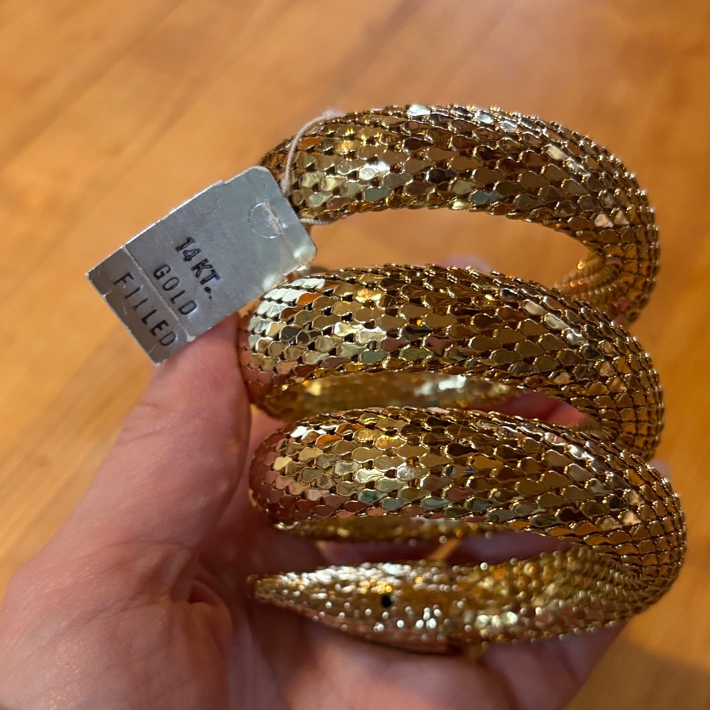 Whiting & Davis  vintage gold fill coil bracelet - Picture 2 of 14